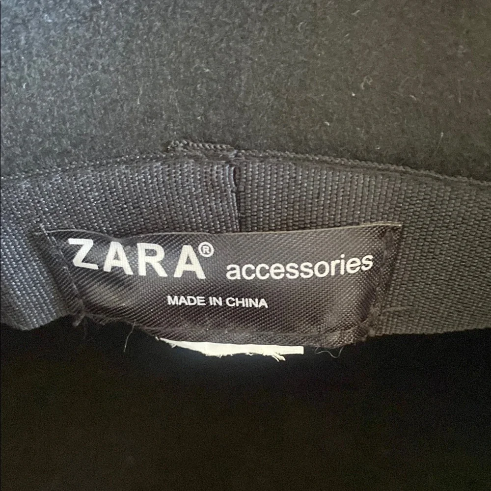 Zara Black Wool Hat - Picture 2 of 2